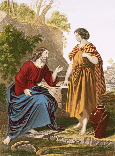 Christ et la femme de Samarie - English School